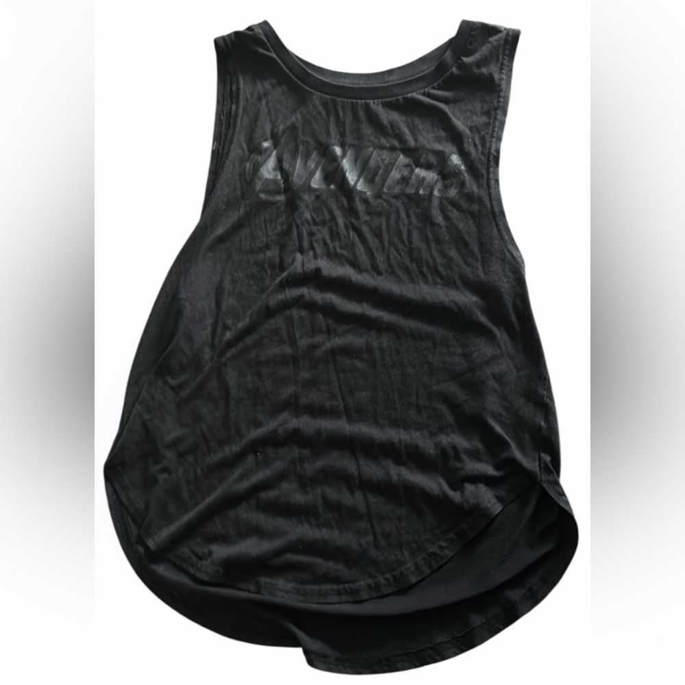 Avengers Marvel Black Muscle Shirt Sz S